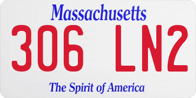 MA license plate 306LN2