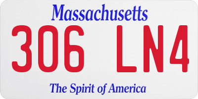 MA license plate 306LN4