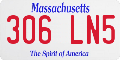 MA license plate 306LN5