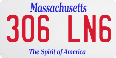MA license plate 306LN6