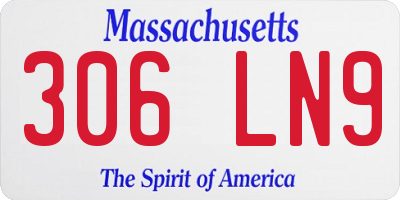 MA license plate 306LN9
