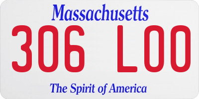 MA license plate 306LO0