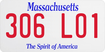MA license plate 306LO1