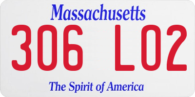 MA license plate 306LO2