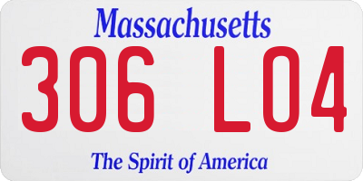 MA license plate 306LO4