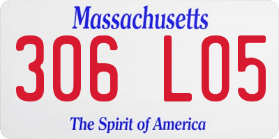 MA license plate 306LO5