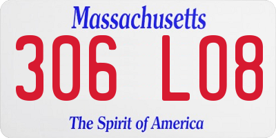 MA license plate 306LO8