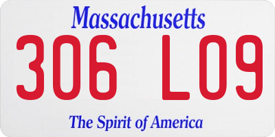 MA license plate 306LO9