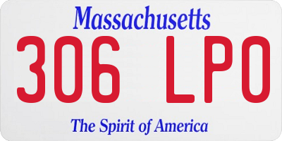 MA license plate 306LP0