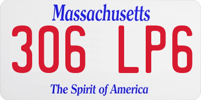 MA license plate 306LP6
