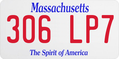 MA license plate 306LP7