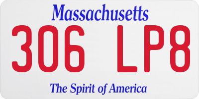 MA license plate 306LP8