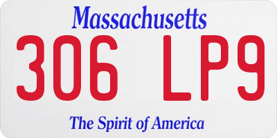 MA license plate 306LP9