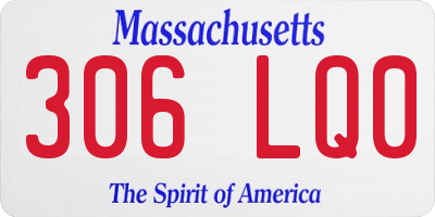 MA license plate 306LQ0
