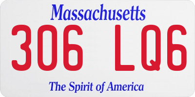 MA license plate 306LQ6