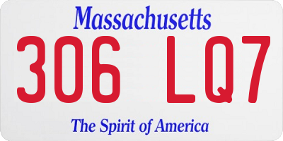 MA license plate 306LQ7
