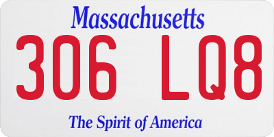 MA license plate 306LQ8