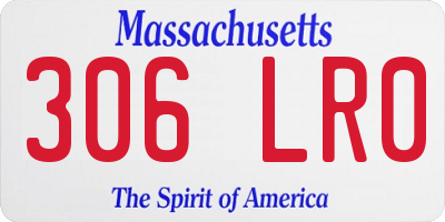 MA license plate 306LR0