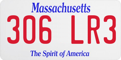 MA license plate 306LR3