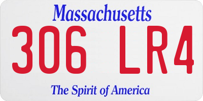 MA license plate 306LR4