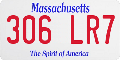 MA license plate 306LR7