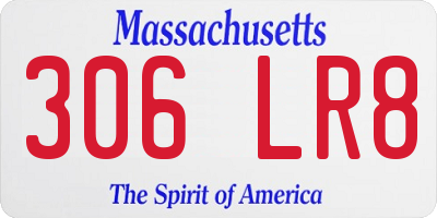 MA license plate 306LR8