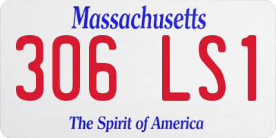 MA license plate 306LS1