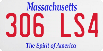 MA license plate 306LS4