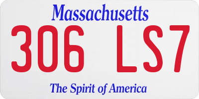 MA license plate 306LS7