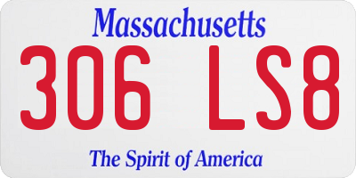 MA license plate 306LS8