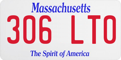 MA license plate 306LT0