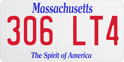 MA license plate 306LT4