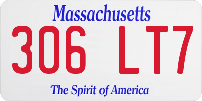 MA license plate 306LT7