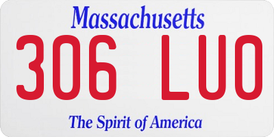 MA license plate 306LU0