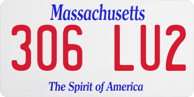 MA license plate 306LU2