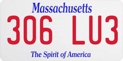 MA license plate 306LU3