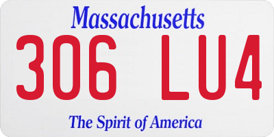 MA license plate 306LU4