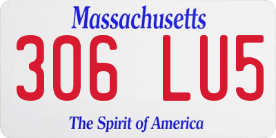 MA license plate 306LU5