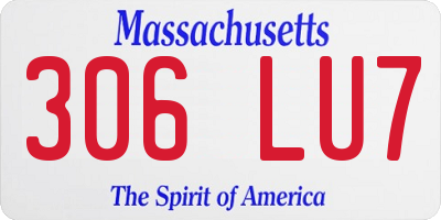 MA license plate 306LU7