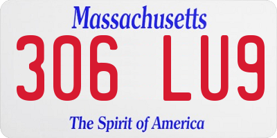 MA license plate 306LU9