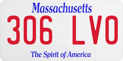 MA license plate 306LV0