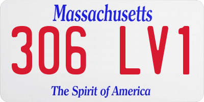 MA license plate 306LV1