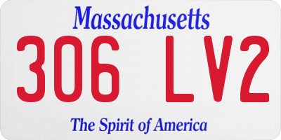 MA license plate 306LV2