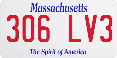 MA license plate 306LV3