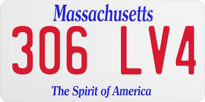 MA license plate 306LV4