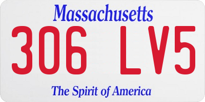 MA license plate 306LV5