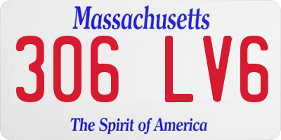 MA license plate 306LV6