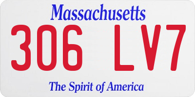 MA license plate 306LV7