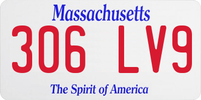 MA license plate 306LV9
