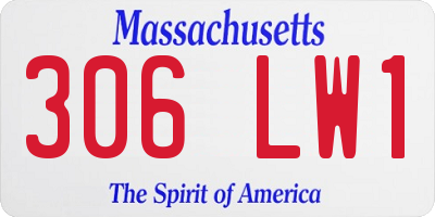 MA license plate 306LW1